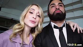 Tight Cunt Blondie with Braces takes Huge Dick